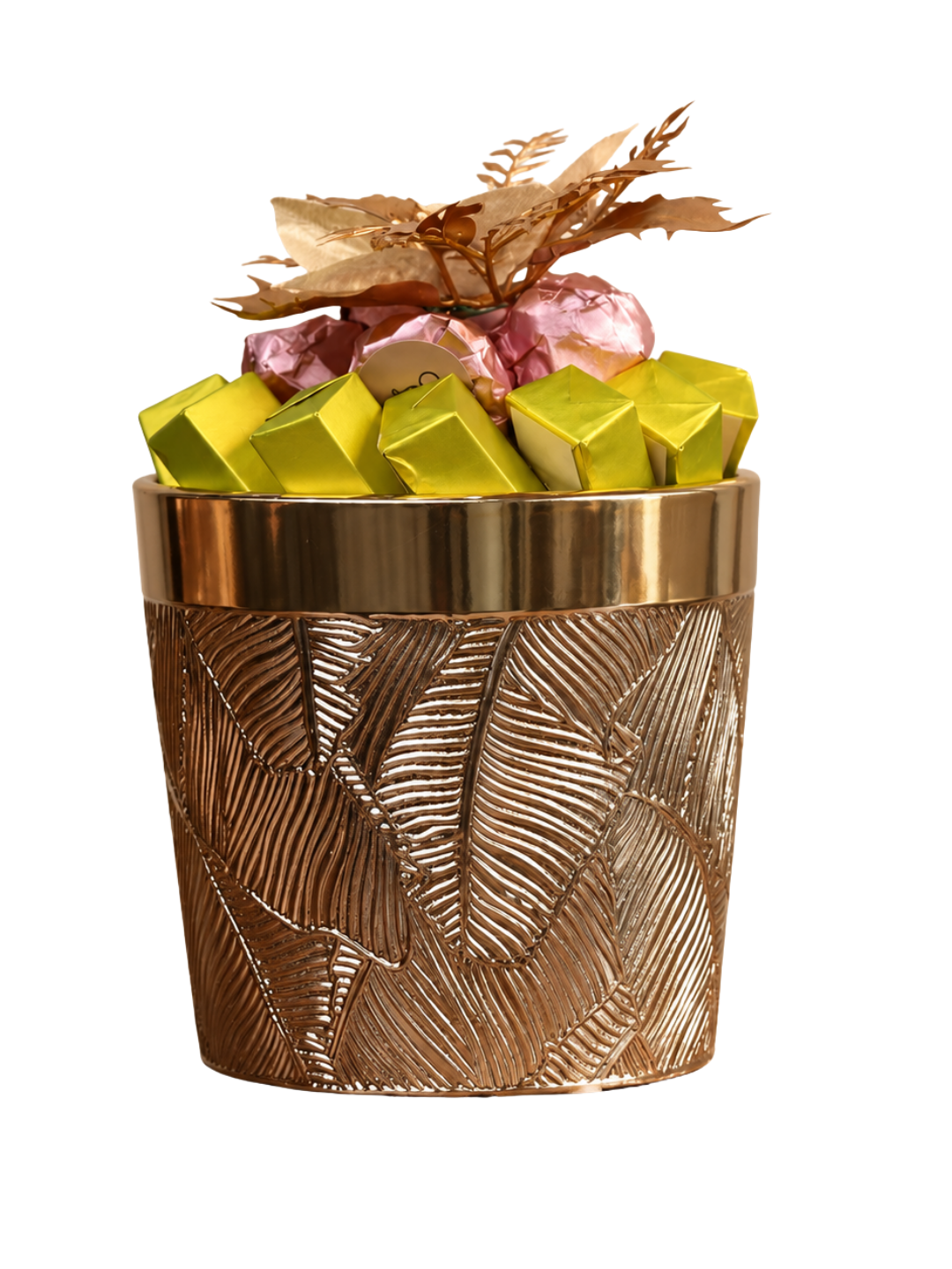 Pot Cuivré Feuille d'Or